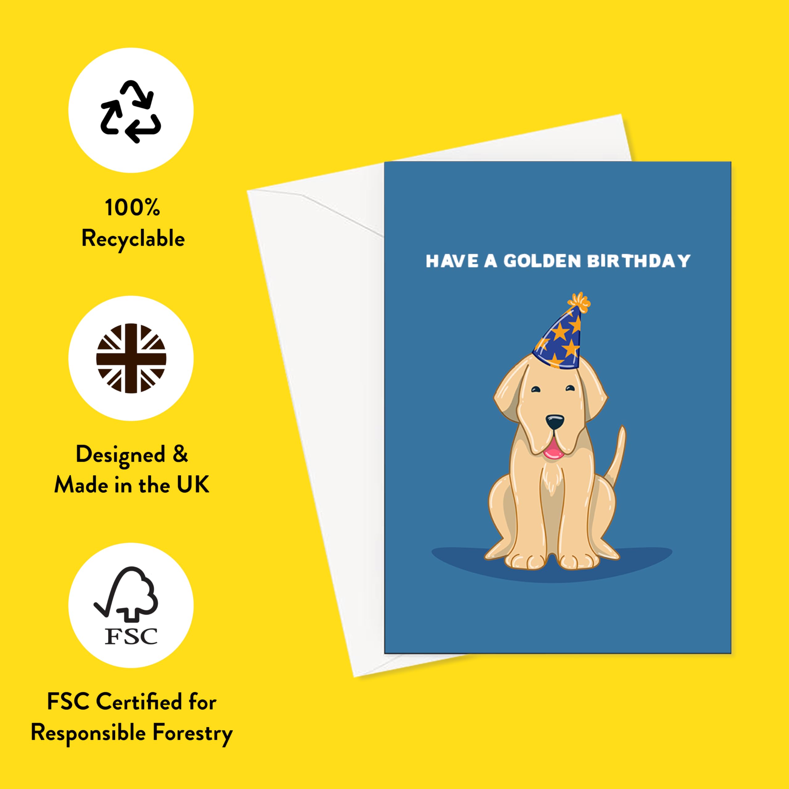 Amazon | Have A Golden Birthdayグリーティングカード | ゴールデン